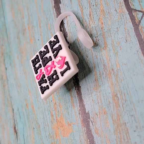 Breast Cancer Awareness Straw Topper - Picture 4 of 5